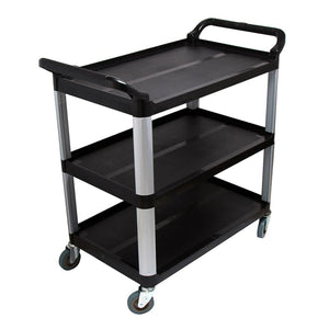 SOGA 3 Tier Food Trolley Food Waste Cart Storage Mechanic Kitchen Black Large - ZOES Kitchen