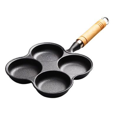 SOGA 4 Mold Multi-Portion Cast Iron Breakfast Fried Egg Pancake Omelet Fry Pan - ZOES Kitchen