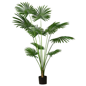 SOGA 180cm Artificial Natural Green Fan Palm Tree Fake Tropical Indoor Plant Home Office Decor - ZOES Kitchen
