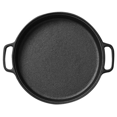 SOGA Cast Iron Frying Pan Skillet Coating Steak Sizzle Platter 30cm - ZOES Kitchen