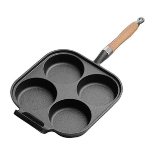 SOGA 4 Mold Cast Iron Breakfast Fried Egg Pancake Omelette Fry Pan - ZOES Kitchen