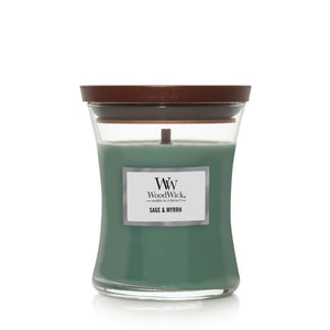 WoodWick Candle Medium 275g - Sage & Myrrh - ZOES Kitchen