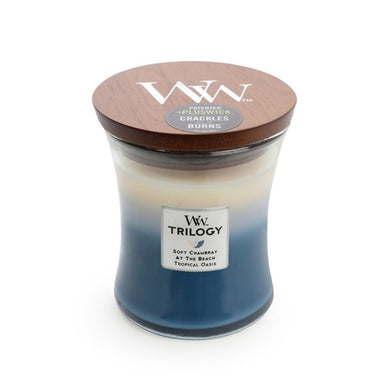 WoodWick Candle Medium Trilogy 275g - Beachfront Cottage - ZOES Kitchen
