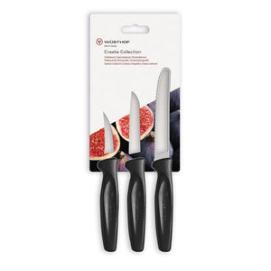 Wusthof Create Paring Knife 3pk - Black - ZOES Kitchen