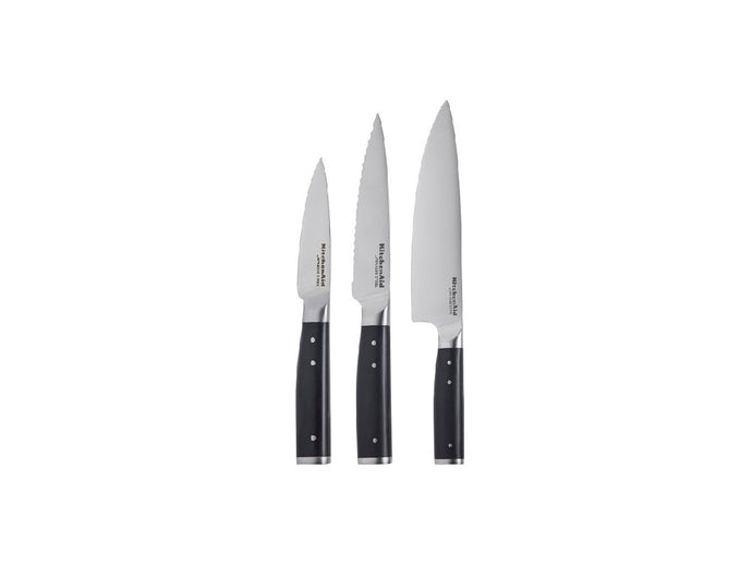 KitchenAid Gourmet Chef Knife Set 3pc With Sheath - ZOES Kitchen