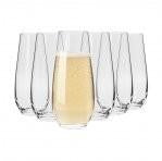Krosno Harmony Stemless Flute 230ml 6pc Gift Boxed - ZOES Kitchen