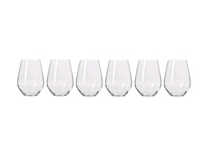 Krosno Harmony Stemless Wine Glass 540ml 6pc Gift Boxed - ZOES Kitchen