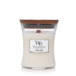 WoodWick Candle Medium 275g - White Teak Medium - ZOES Kitchen