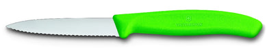 Victorinox Paring Knife Pointed Tip Wavy 8cm Green - ZOES Kitchen