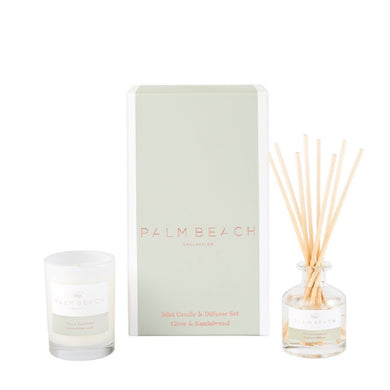 Palm Beach Mini Candle & Diffuser Set - Clove & Sandalwood - ZOES Kitchen