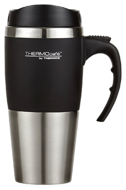 Thermos 450ml S/Steel Travel Mug Black - ZOES Kitchen