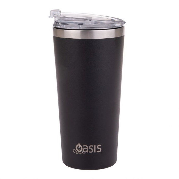 Oasis Insulated Double Wall Travel Mug 480ml - Matte Black - ZOES Kitchen