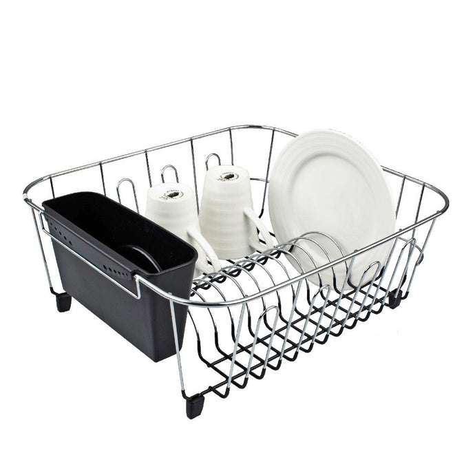 Dline Dish Drainer Black Sm 36.5x32.5x14.5cm - ZOES Kitchen
