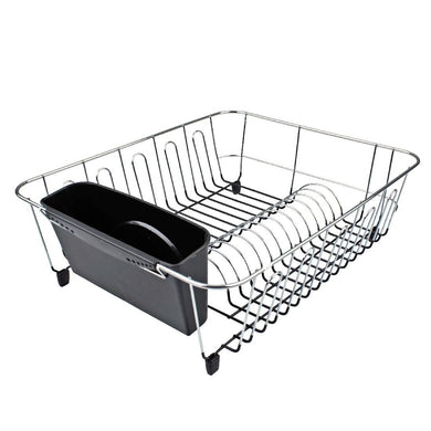 Dline Dish Drainer lg Black W/Caddy 44.5 X 35.5 X 14.5cm - ZOES Kitchen