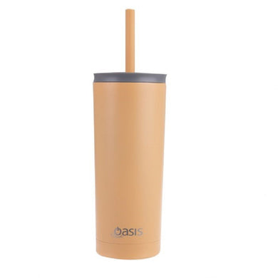 Oasis Super Sipper Insulated Tumbler W/Silicone Straw 600ml - Rockmelon - ZOES Kitchen