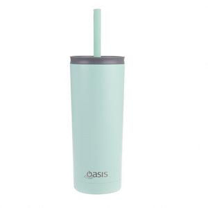 Oasis Super Sipper Insulated Tumbler W/Silicone Straw 600ml - Mint - ZOES Kitchen