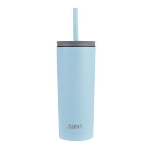 Oasis Super Sipper Insulated Tumbler W/Silicone Straw 600ml - Island Blue - ZOES Kitchen