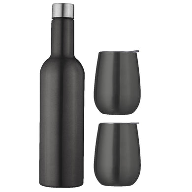 Avanti Double Wall Wine Traveller Set - Gunmetal - ZOES Kitchen