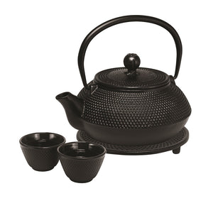 Avanti Hobnail Teapot Set 800ml - Black - ZOES Kitchen