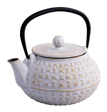 Avanti Empress Cast Iron Teapot White/Gold 900ml - ZOES Kitchen
