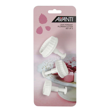Avanti Bake - Leaf Fondant Plung Cutter Set 3pc - ZOES Kitchen