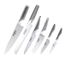 Load image into Gallery viewer, Global Kyoto Knife Block Set 7pc Stained Ash - ZOES Kitchen