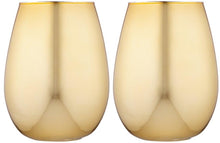 Load image into Gallery viewer, Ladelle Tempa Aurora Gold 2pk Glass Tumbler 600ml - ZOES Kitchen
