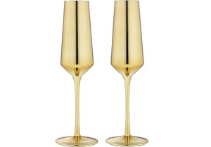 Ladelle Aurora Gold 2pk - Champagne Glass - ZOES Kitchen