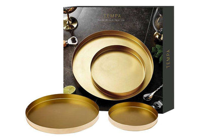 Tempa Aurora Serving Tray 2pk Gold - ZOES Kitchen