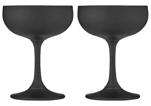 Tempa Aurora Coupe Glass 2pk Matte Black - ZOES Kitchen
