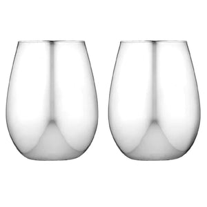 Tempa Aurora Silver 2pk Glass Tumbler - ZOES Kitchen