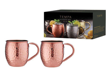 Tempa Spencer Hammered Copper Handled 2pk Mug - ZOES Kitchen