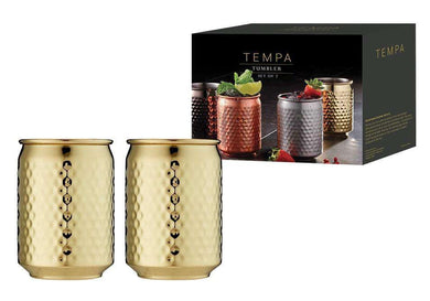 Tempa Spencer Hammered Gold 2pk Tumbler - ZOES Kitchen