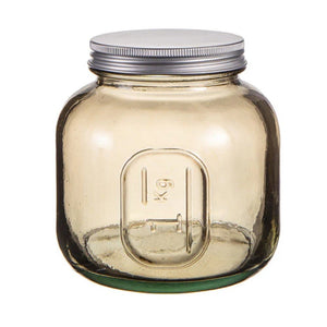 Ladelle Eco Recycled Glass Rustico Smoke Storage Jar 1L - ZOES Kitchen
