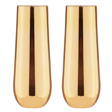 Tempa Aurora Gold 2pk Stemless Champagne Glass - ZOES Kitchen