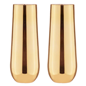 Tempa Aurora Gold 2pk Stemless Champagne Glass - ZOES Kitchen