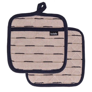 Ladelle Eco Recycled Dash Indigo 2pk Pot Holder - ZOES Kitchen