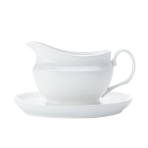 Maxwell & Williams White Basics Gravy Boat & Saucer 550ml Gb - ZOES Kitchen