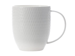 Maxwell & Williams White Basics Diamonds Coupe Mug 370ml - ZOES Kitchen