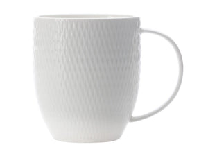 Maxwell & Williams White Basics Diamonds Coupe Mug 370ml - ZOES Kitchen