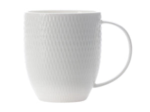 Maxwell & Williams White Basics Diamonds Coupe Mug 370ml - ZOES Kitchen