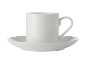Maxwell & Williams White Basics Straight Demi Cup & Saucer 100ml - ZOES Kitchen