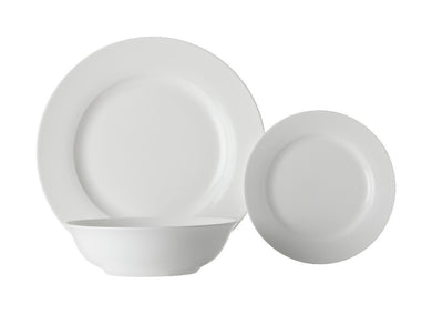 Maxwell & Williams White Basics European Rim Dinner Set 12pc Gb - ZOES Kitchen