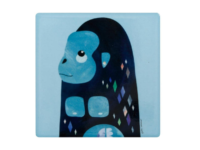 Maxwell & Williams Pete Cromer Wildlife Ceramic Square Coaster 9.5cm Gorilla - ZOES Kitchen