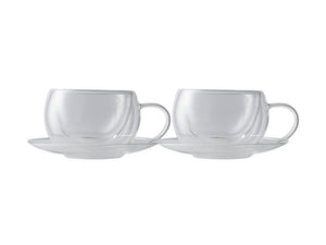 Maxwell & Williams Blend Double Wall Cup & Saucer 270ML Set of 2 GB - ZOES Kitchen