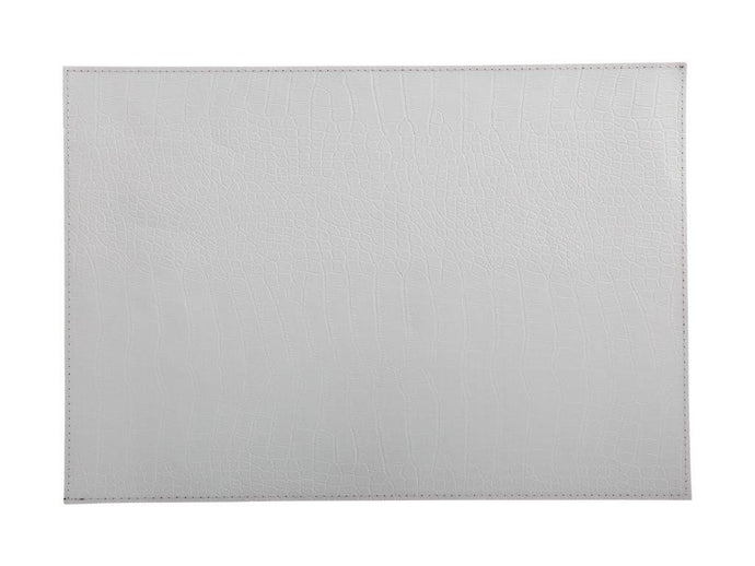 Maxwell & Williams Table Accents Leather Look Alligator Placemat 43x30cm - White - ZOES Kitchen