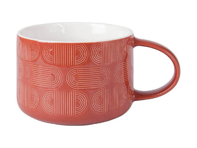 Maxwell & Williams Crest Jumbo Mug 500ML Terracotta - ZOES Kitchen