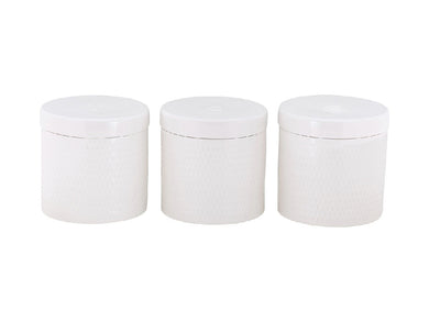 Maxwell & Williams White Basics Diamonds Canister 600ML Set of 3 GB - ZOES Kitchen