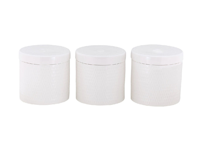 Maxwell & Williams White Basics Diamonds Canister 600ML Set of 3 GB - ZOES Kitchen