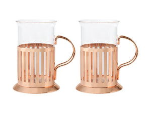 Maxwell & Williams Blend Colombia Glass With Frame 250ML Set of 2 Rose Gold GB - ZOES Kitchen